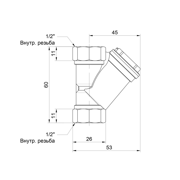 Фільтр SD Forte 1/2" для води SF124W15