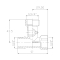 Кран приладовий кульовий SD Forte 1/2" х 3/4" х 1/2" SF186W152015